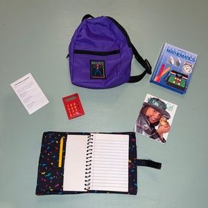American Girl School Backpack Set and accessories. 1996